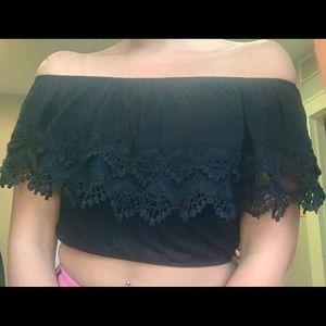 Black forever 21 crop top, size small.